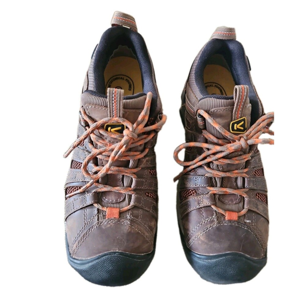 KEEN ASTM F2413-11 LOW STEEL TOE WATERPROOF WORK HIKING MEN'S BOOTS Sz 9EE